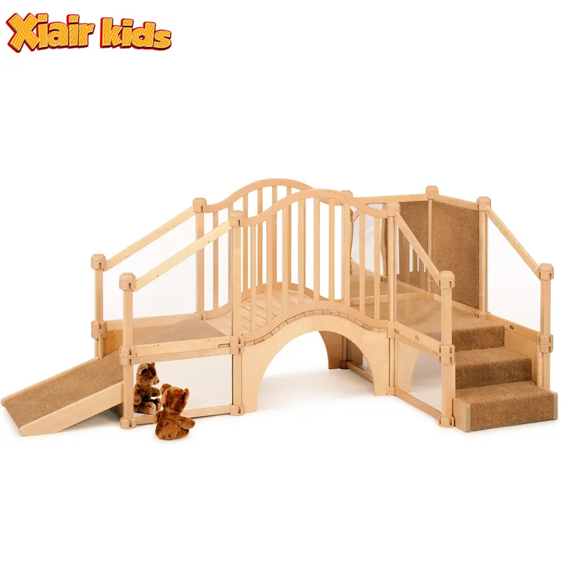 Xiair新しいデイケアと教室の幼児探検プレイロフトキッズ屋内活動木製ロフトプレイハウス