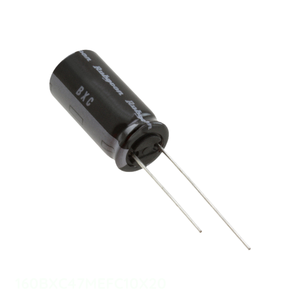 Condensador de Aluminio de Canal del Fabricante 160BXC47MEFC10X20, 47 uF, de Orificio Pasante, 20%, 160V, Radial TH - Product Image 1