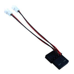 Câble répartiteur de ventilateur 1 <span class=keywords><strong>vers</strong></span> 2 XH2.54, convertisseur d'entrée <span class=keywords><strong>Molex</strong></span> 4 broches en deux adaptateurs 2 broches avec <span class=keywords><strong>alimentation</strong></span> stable 12V pour refroidisseurs de boîtier de bureau - Product Image 5