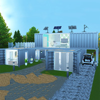 Maison conteneur moderne de 3 chambres à coucher Maisons conteneur de stockage meublées en acier et panneau sandwich