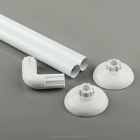 Rideau de douche de salle de bain imperméable pliable invisible magnétique à trois côtés sans perçage avec ensemble de tringle incurvée Séparation sec/humide