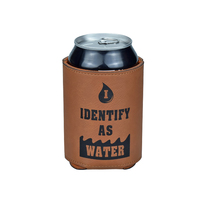 Porte-canettes en cuir PU gravé au laser personnalisé, isolant thermique en similicuir vierge pour canettes de bière 330 ml, cadeaux