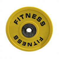 Pelat Beban Warna Berkualitas Tinggi Portabel untuk Penggunaan Komersial 5-25 KG 10-55 LB untuk Latihan Gym Angkat Berat CPU Urethane Bumper