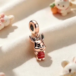 Ciondolo Charm in Zirconio e Tungsteno <span class=keywords><strong>Pooh</strong></span>, Piglet, Tigger, per Bracciali e Collane, Perline per Gioielli Fai-da-Te, Regalo per Donne - Product Image 4