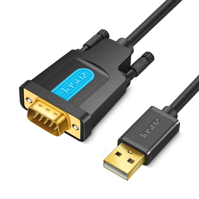 Jasoz USB Male DB9 Serial Converter Adapter FTDI FT230 Chip PVC Foil Shielding Camera Computer Scanner 1m-5m Lengths