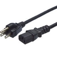 SIPU Us prise mâle 3 broches vers femelle C13 220v câble d'alimentation Usa adaptateur d'alimentation à 3 broches cordon d'alimentation ca