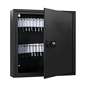 Boîte à clés murale sécurisée en aluminium noir pour la maison, le bureau, l'usine, les garages et l'extérieur - Product Image 2