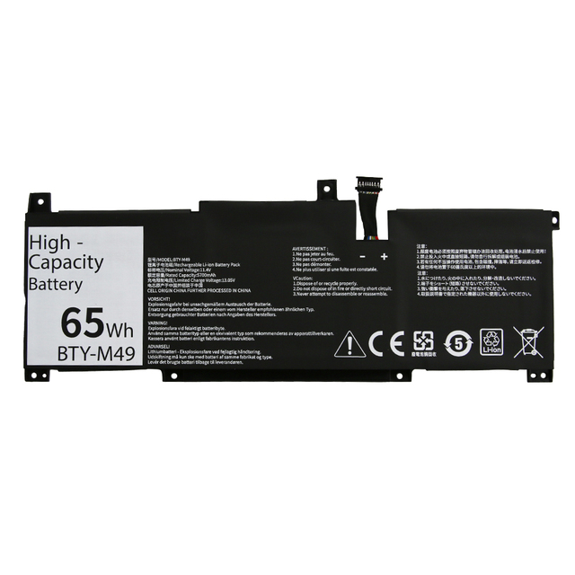 BTY-M49 65Wh A-grade Polymer Replacement Laptop Battery Pack for MSI Modern 14 MS-155 14C4/14C5/14D2/3 Notebook Battery in Stock