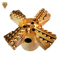 Foret à pelle concave PDC en acier au carbone haute performance, 153 mm, 4 ailettes, pour forage de puits d'eau et roches dures, moulé