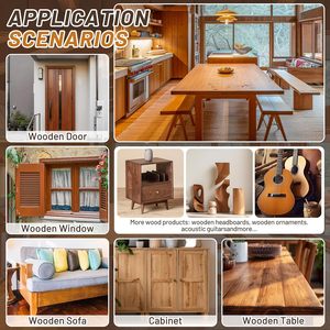 Kit de réparation tout-en-un pour meubles en bois <span class=keywords><strong>stratifié</strong></span>, comprenant 12 couleurs de mastic pour bois, 8 couleurs de remplissage pour bois, marqueur pour meubles et cire d'abeille - Product Image 6