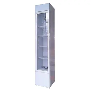 热卖立式冷却器冰箱冷水机冷藏冰箱展示带玻璃门冰箱轮子超薄冰箱