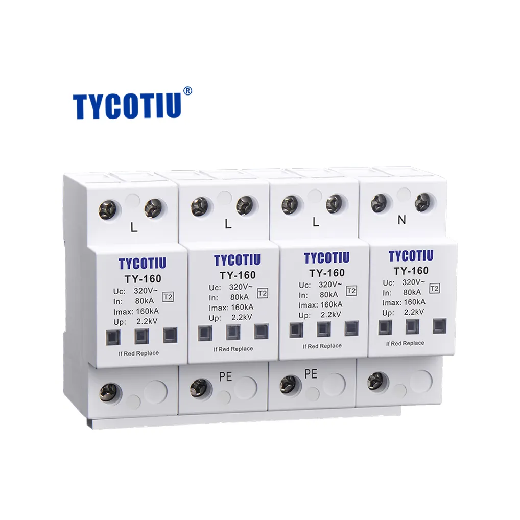 TYCOTIU TY-160 320 4P 160kA 320v 400vサージ保護避雷器400ボルトサージプロテクターサージガード電源保護