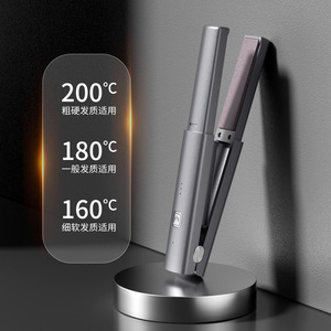 Plancha de pelo inalámbrica, Mini plancha portátil de doble uso, recubrimiento de titanio, iones negativos para cabello fino y suave - Product Image 3