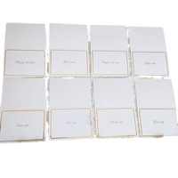 Carte de vœux simple bronzée à pliage simple, pour anniversaire, fête, message, cadeau, bouquet, vente en gros, emballage, fournitures personnalisées