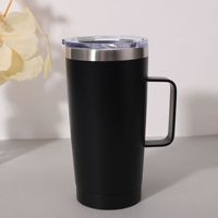 Mug de voyage isotherme en acier inoxydable 18/8 de 600 ml avec poignée portable et couvercle anti-fuite, personnalisable avec logo, vente en gros 2026 Emerit