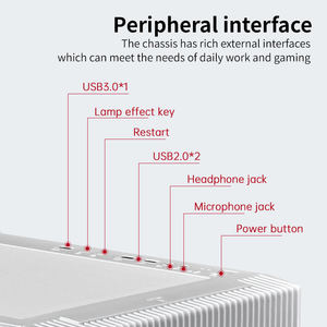 Pupazzo di neve CS038 di alta qualità caso Gamer E-ATX cerniera di apertura e chiusura in vetro temperato con USB3.0 PC custodia da gioco - Product Image 5