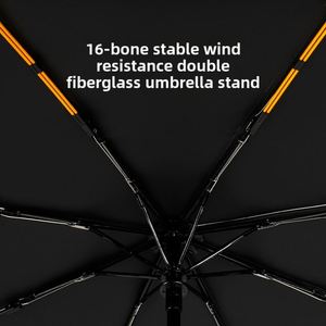 Paraguas Automático de 16 Varillas con Protección UV Solar, Plegable en 3 Secciones, Diseño Fresh Heart, Reforzado y Resistente al Viento - Product Image 4