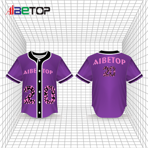 Camiseta de béisbol de diseño original, camiseta cosida de poliéster con estampado digital en malla con nombre de logotipo personalizado - Product Image 4