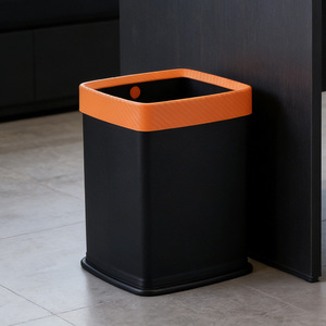 Large-capacity direct-discharge trash can for home use in living room, bedroom, <b>kitchen</b>, and bathroom. Made of PP material, it - Product Image 2