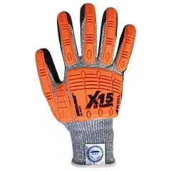 Guanto da lavoro Juba 345337 0 8 M Power Cut, Nero Fiammato Arancione - Product Image 3