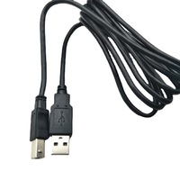 Cable de 2m USB 2,0 a macho a b macho 28 24 AWG con ferrita