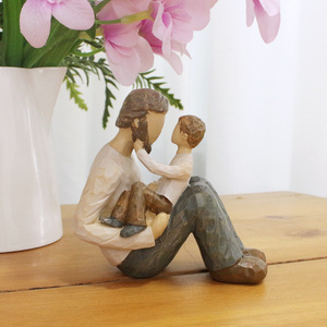Estatua <span class=keywords><strong>de</strong></span> <span class=keywords><strong>Padre</strong></span> e <span class=keywords><strong>Hijo</strong></span> con Diseño <span class=keywords><strong>de</strong></span> Figura sin Rostro, Artesanía en Resina, Decoración Creativa para el Hogar y Escritorio - Product Image 2