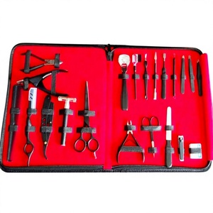 Stainless Steel <b>Manicure</b> <b>Kit</b> with 5 in 1 Nail Clipper and Tools in Red Case Portable for Adult Use Classic Style Zipper Pouch - Product Image 1