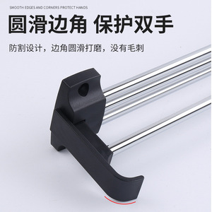 ราวแขวนกางเกงแบบยืดหดได้สำหรับตู้เสื้อผ้า พร้อมลูกปัดสำหรับดึงออก - Product Image 5