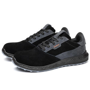 Vente en gros de chaussures de sécurité JIANKUN en cuir de vachette et daim avec bout en acier baskets d'hiver PU antidérapantes anti-écrasement/crevaison pour hommes - Product Image 2