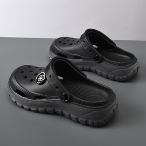 Sandalias Crocs para Hombre con Suela Gruesa, Antideslizantes, Aumentan la Altura, Cómodas, Casuales, para la Playa, Tallas 40-45, Tacón Redondo, Moldeado por Inyección - Product Image 4