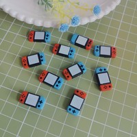 100 piezas de cabujones de resina con diseño de controlador de videojuegos de dibujos animados para decoración de fundas de teléfono, accesorios DIY para lazos de pelo y dijes para slime