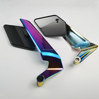 Rétroviseur latéral de moto WANOU universel en alliage d'aluminium coloré avec aile réglable