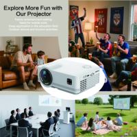Proyector Multimedia LED de 300 ANSI Lúmenes, Diseño Elegante, 1080P, Sonido Estéreo de Alta Fidelidad para una Experiencia de Cine en Casa