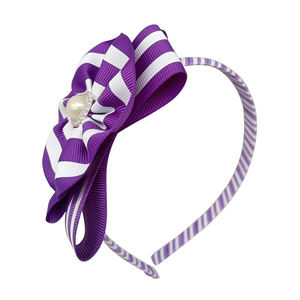 Diadema de fiesta de alta calidad personalizada con Lazo de cinta grande de 4,5 pulgadas al por mayor - Product Image 1