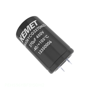 Condensateur original PEH536YBF3150M2 à montage traversant, 150 µF, en aluminium, à clipser, 105°C - Product Image 1