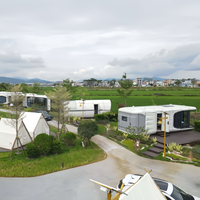 Capsule de camping préfabriquée de luxe, design élégant, pratique et personnalisable, homologuée CE, fabrication chinoise