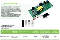 Contrôleur de ventilateur de plafond BLDC non isolé AC110-265V, moteur DC45W, télécommande RF433 2.4G, application Tuya, driver de ventilateur et d'éclairage à large plage de tension
