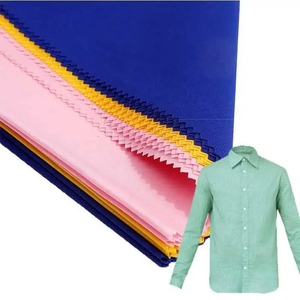 남성 셔츠용 TC 포플린 원단 면/폴리에스터 또는 100% 면 80-190gsm 도매 맞춤 염색 및 프린팅 - Product Image 2