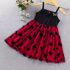 Nuovo 2024 Abito Estivo <span class=keywords><strong>da</strong></span> Principessa con Gonna in Rete per Bambine, <span class=keywords><strong>Vestito</strong></span> con Bretelle e Ricamo a <span class=keywords><strong>Farfalla</strong></span> per Bambine Piccole - Product Image 3