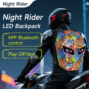 Sac à dos de moto étanche LED Knight, <span class=keywords><strong>coque</strong></span> rigide, sac de voyage, éclairage LED, sac à casque, sac à bandoulière, sacs de vélo, boîtes - Product Image 2