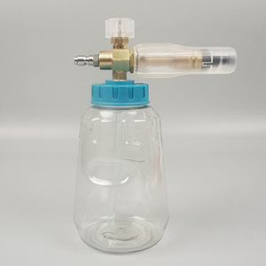 Botella Transparente de Espuma con Conector Rápido de Plástico y Latón, Herramienta de Limpieza para Autos - Product Image 1