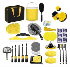 Kit de nettoyage de voiture avec brosse pour perceuse électrique, 22 pièces, matériau PP, intérieur et pneus - Product Image 6