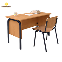 Meubles d'école et de bureau modernes en bois sur mesure pour enseignants, ensemble bureau et chaise avec tiroirs verrouillables