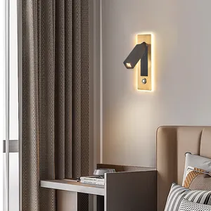 Gömme esnek açı led yatak başlığı okuma duvara monte ışık 3W led başucu duvar ışık led okuma lambası otel ev için