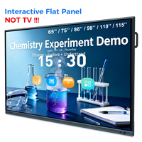 Tableau blanc interactif intelligent 4K UHD de 65, 75 et 86 pouces, sans collage, tactile IR 40 points, pour réunions et conférences, panneau plat interactif, FCC/CE