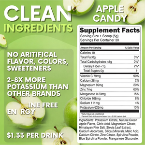 Electrolitos en Polvo de Marca Privada OEM, Sabor a Caramelo de Manzana, 5.29 oz, Sin Azúcar, Endulzado con Stevia, Suplemento Dietético Instantáneo - Product Image 2