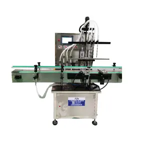 4 heads fast automatic horizontal filling machine for cream low viscosity liquid gel detergent fill equipment