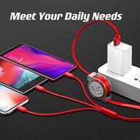 Chargeur de câble USB rétractable 3 en 1 multifonctionnel 1.2m charge de téléphone rapide Usb pour Iphone Micro type-c câbles Android