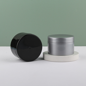 Bouteille de crème à large ouverture personnalisée en noir et <span class=keywords><strong>argent</strong></span>, bouteille en plastique pour poudre dentaire, pot de cire pour cheveux, pot de masque, boîte de crème pour les yeux, boîte de crème pour le visage - Product Image 4
