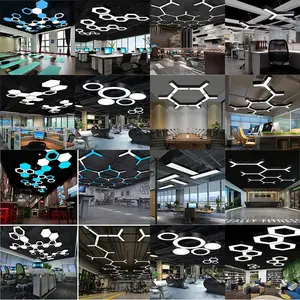 2021 110V 220V Simple office triangle chandelier shaped mall supermarket ceiling lighting dance room meeting room splicing